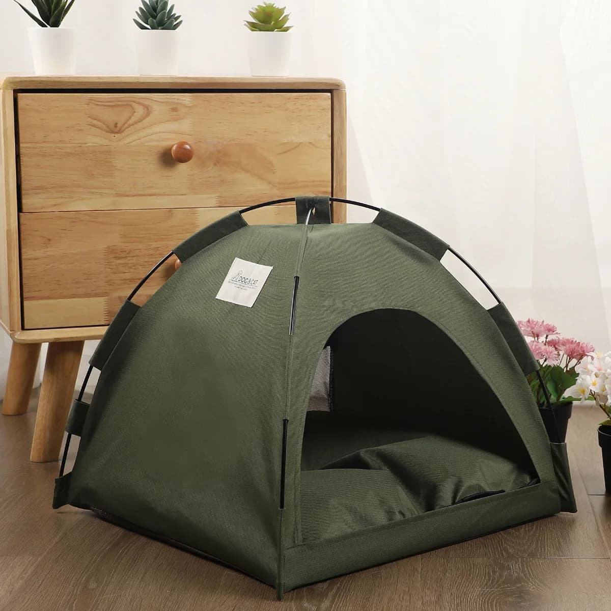 Tente pour chat, lit pour chien, tipi pour animaux de compagnie avec coussin, pour niche de chien, nid d'intérieur pour chat, lit pour chaton, niche