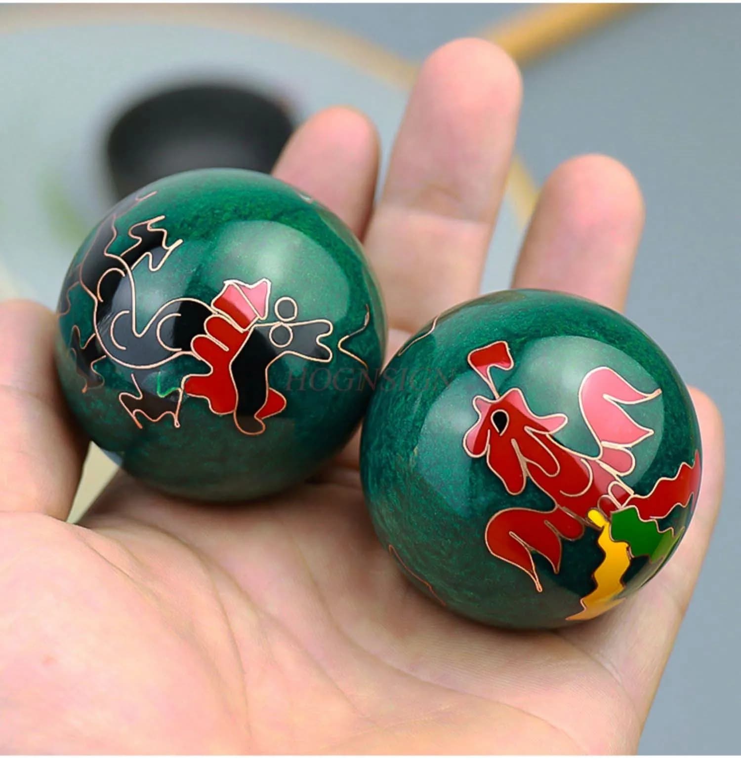 Boule de Handball Cloisonné, Paire de Cadeaux d'Anniversaire pour Personnes  gées, Artisanat, Ornements de Cabine
