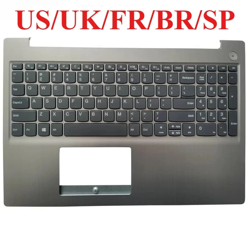 Repose-poignets supérieur pour clavier d'ordinateur portable Lenovo IdeaPad 3 15ADA05 15ARE05 15IML05 15IIL05 15IGL05 US/UK/FR/BR/SP/KP