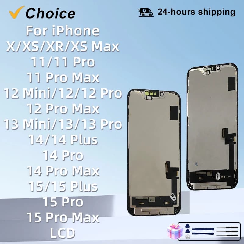Choix nouveau OLED pour iPhone X LCD XR XS écran 11 12 Pro affichage tactile numériseur remplacement pour iPhone 13 14 15 affichage Incell