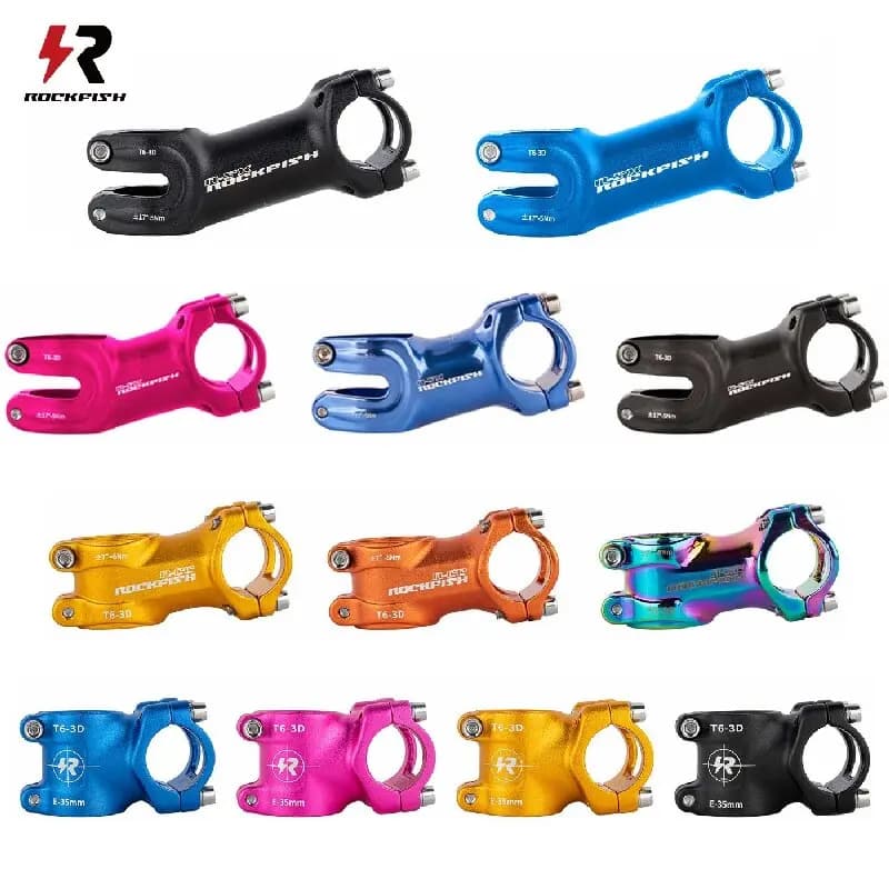 Rockfish – tige de poignée de vélo d'équilibre pour enfants, 35/50/60/80mm, processus CNC, tige de casque de vélo de course pour tous les