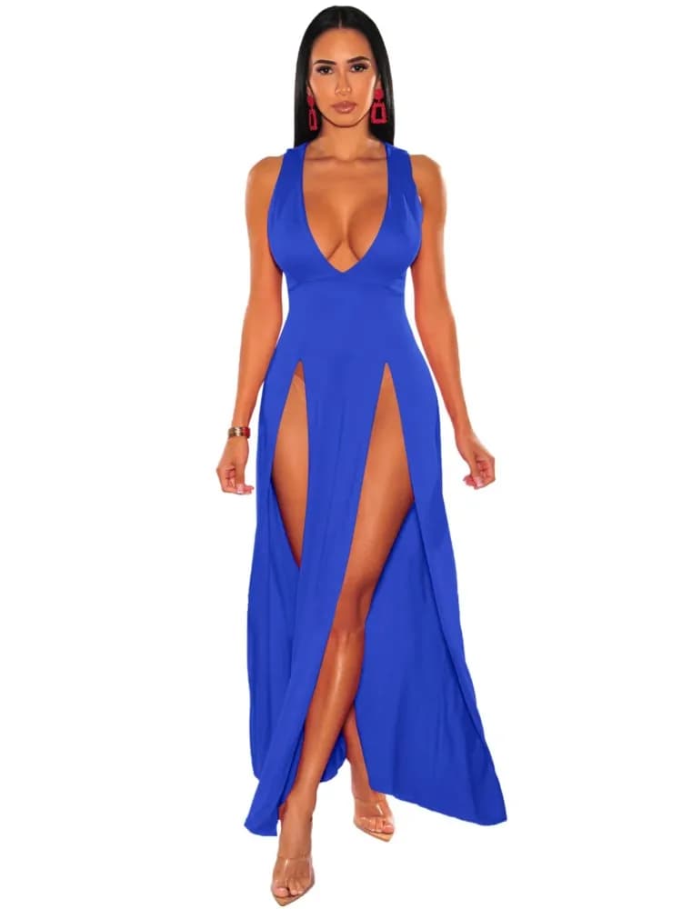 Robe élégante à col en V profond pour femmes, robes de soirée décontractées pour femmes, blanc, noir, sexy, mode, nouveau, été