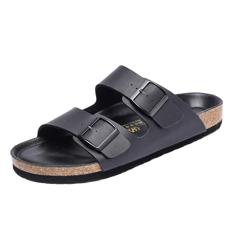 Nouvelles pantoufles en cuir au même Design de genre, sandales de plage d'hôtel confortables d'été, chaussures plates légères à enfiler,