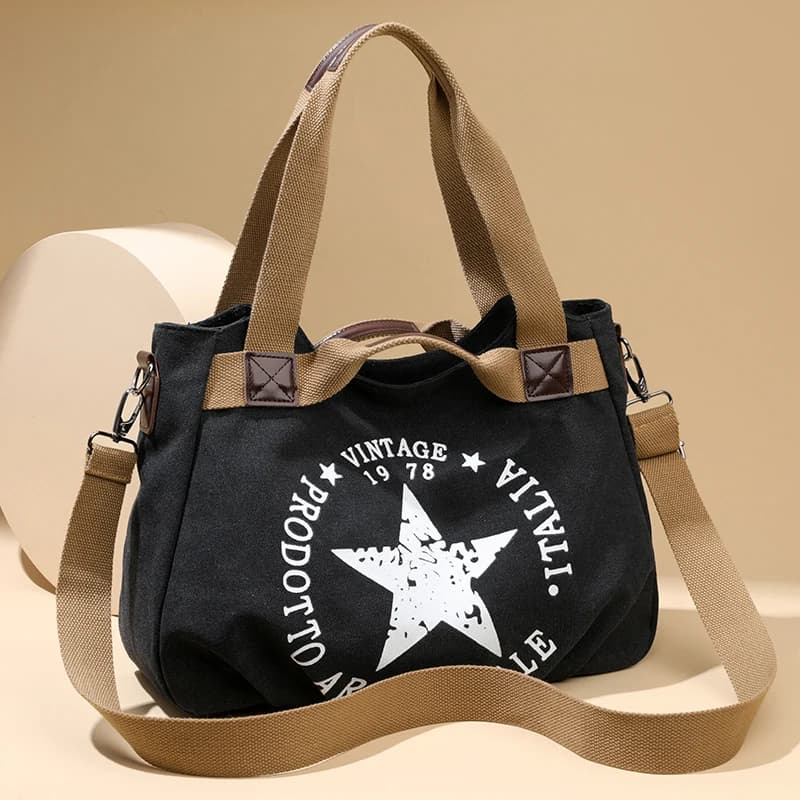 Sac à bandoulière grande capacité imprimé style décontracté pour femme