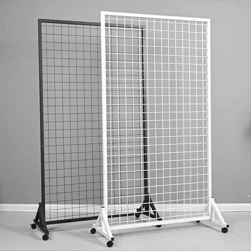 Étagère de panneau d'affichage de gril en métal, étagère de panneau perforé, facile à installer, produits d'intérieur, supports de sol,
