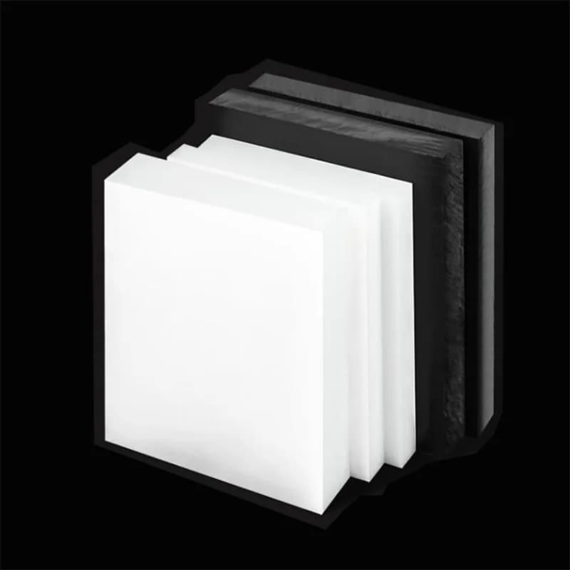 Plaque POM Delrin feuille CNC ingénierie matériaux plastiques noir blanc