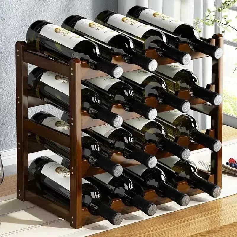 Casier à vin simple à assembler, vin rouge T1, grille domestique, présentoir à vin, table créative, rangement, décoration