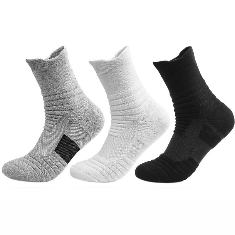 1/3 paires de chaussettes de Football antidérapantes pour hommes, chaussettes en coton, Tube court et Long, chaussettes de Sport respirantes et