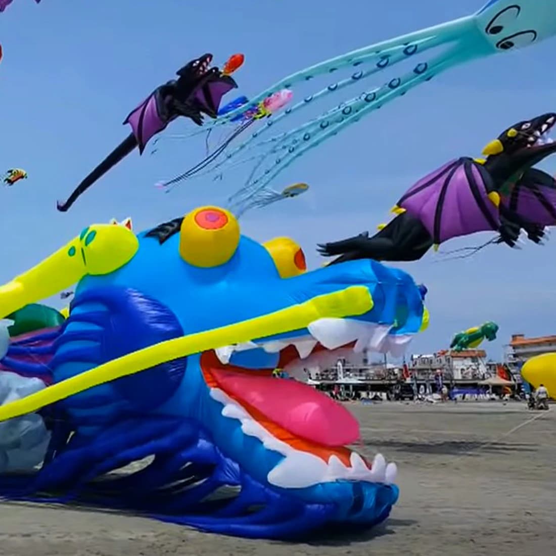 Cerf-volant gonflable souple de 9 km et 6,5 m pour festival des cerfs-volants, en tissu Ripstop Nylon (Accepte la vente en gros)