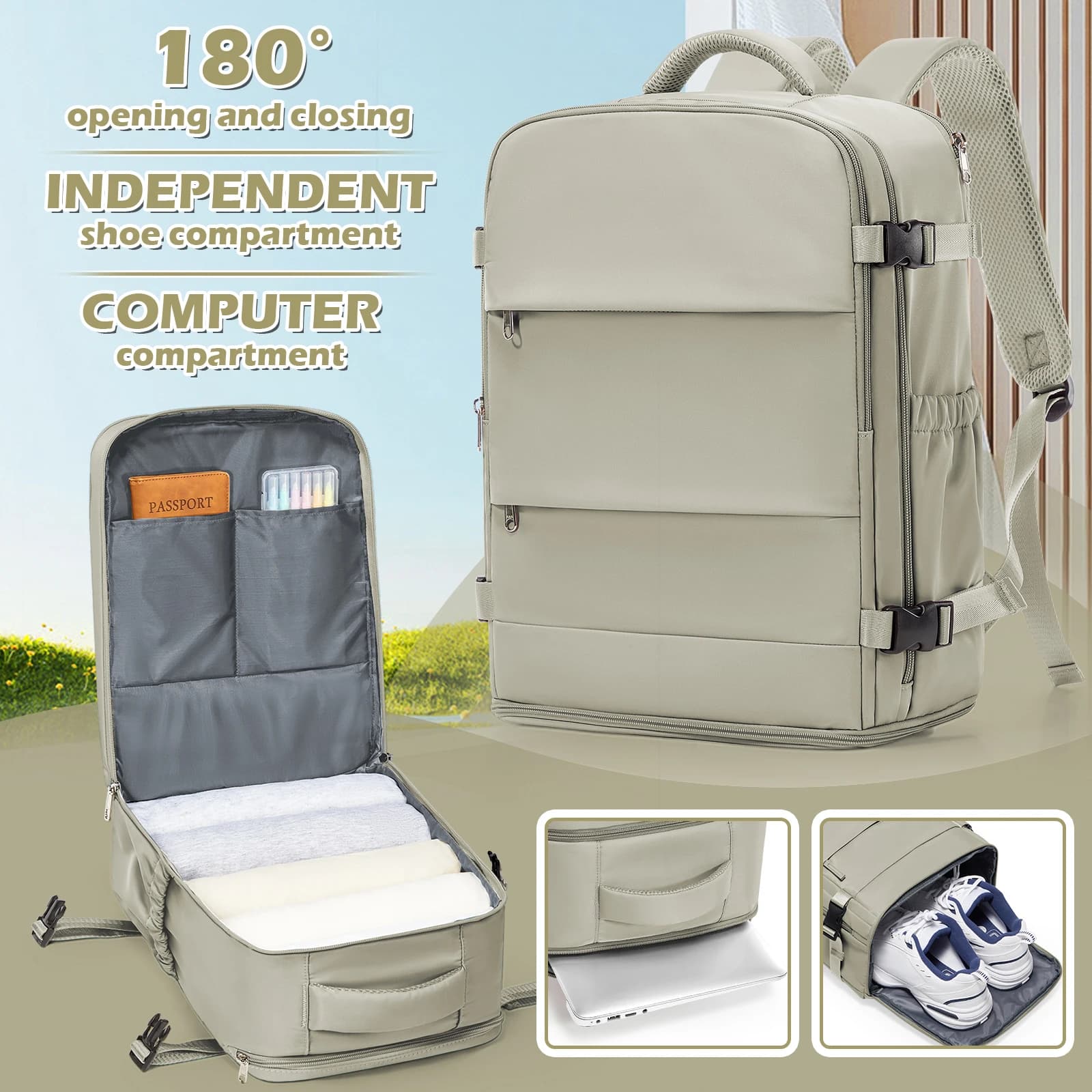 Sac à dos de voyage 40x30x20 Ryanair, sac à dos pour ordinateur portable, sac à dos imperméable pour femme, sac à main pour ordinateur portable,