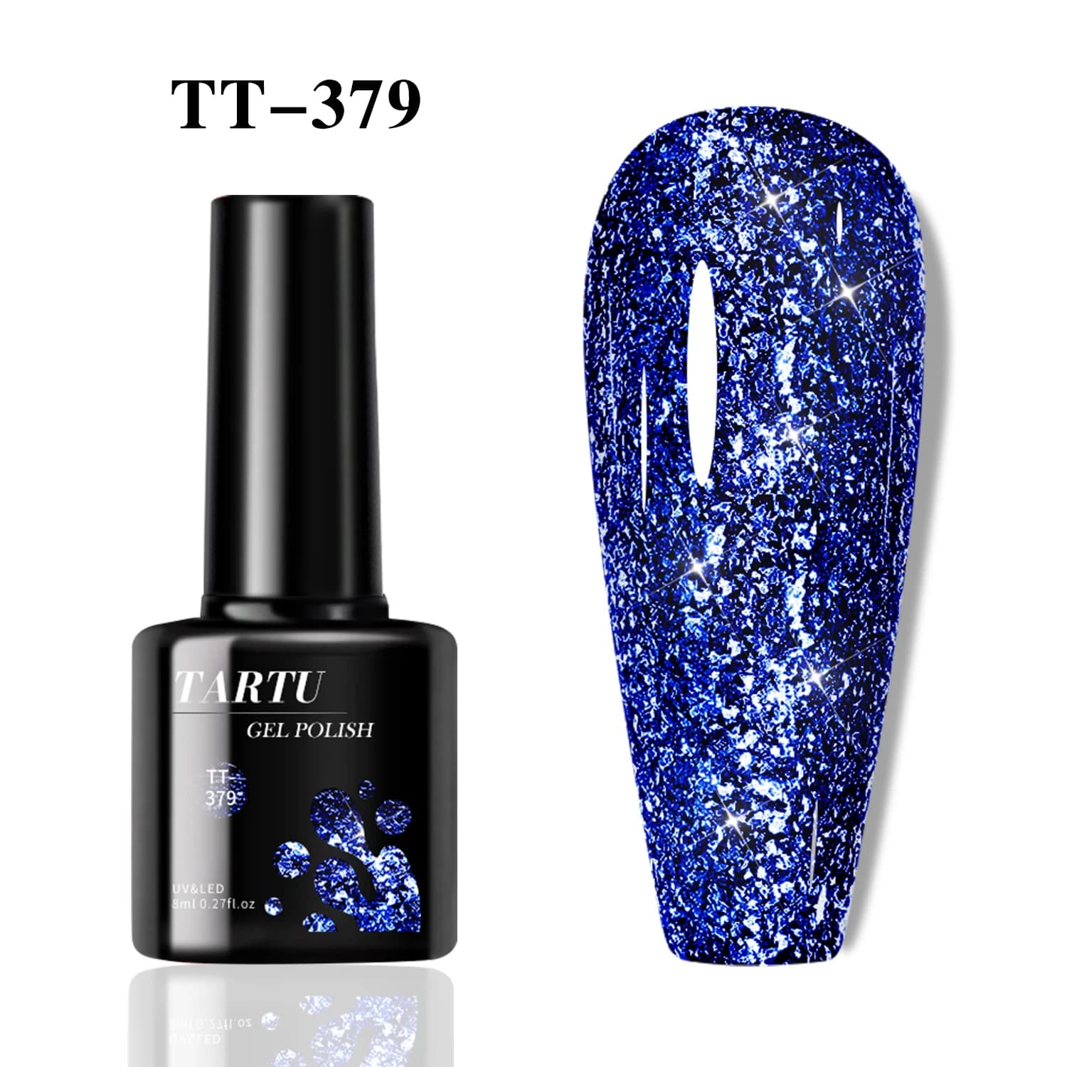 TARTU Vernis à ongles gel pailleté, 8 ml sans HEMA sans TPO champagne marron doré argent, paillettes scintillantes, tremper UV/Led, Nail Art