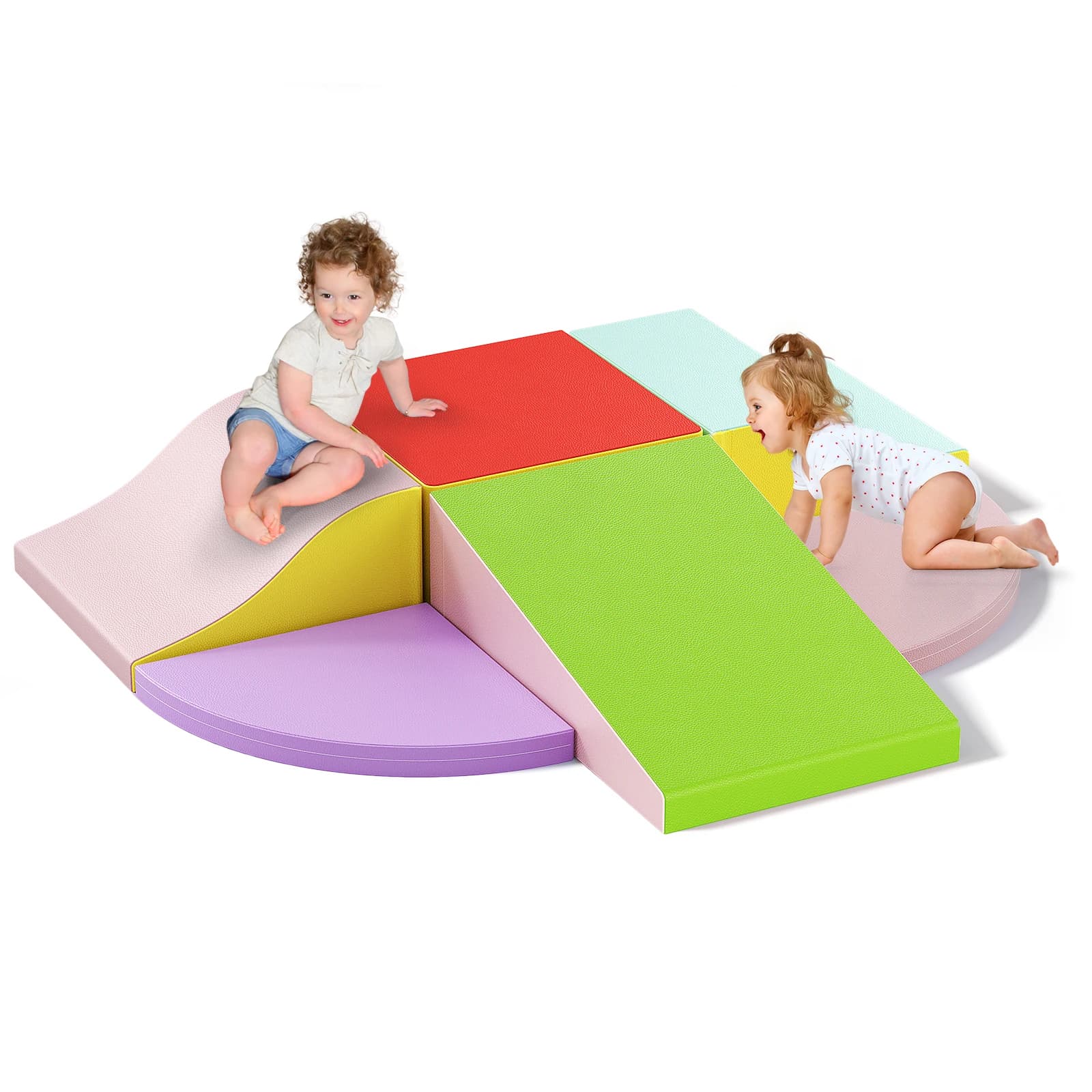 Kit de jeu d'intérieur pour tout-petits, 6 pièces, blocs d'escalade en mousse géants, blocs en mousse légers, cadeau d'anniversaire ou de Noël