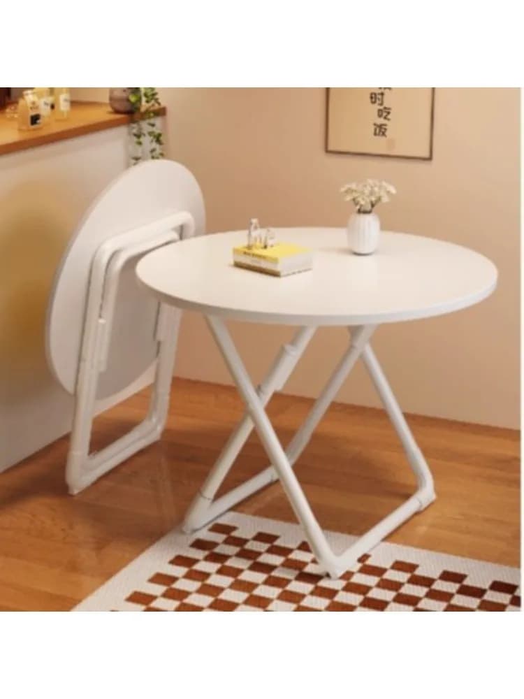 Table ronde pliante, table à manger simple pour la maison, petite table, peut être utilisée en extérieur, portable