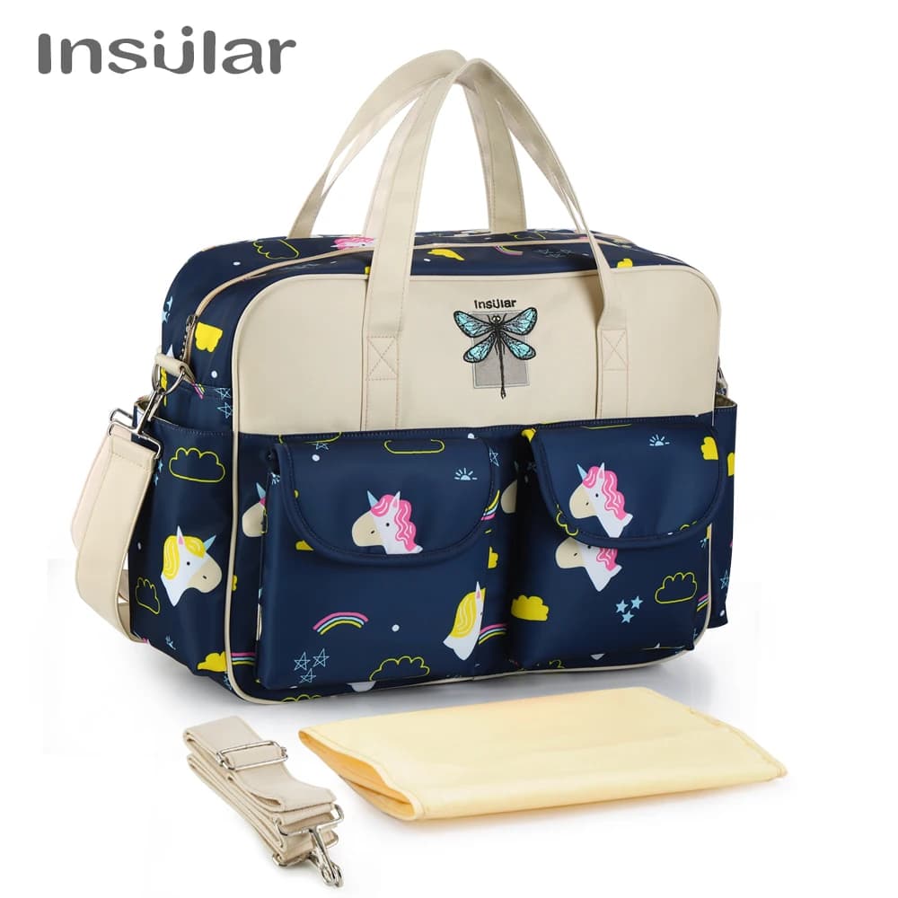Sac à couches imperméable de grande capacité, sacoche de voyage multifonctionnelle, sacs de poussette pour mère et bébé, nouveau style