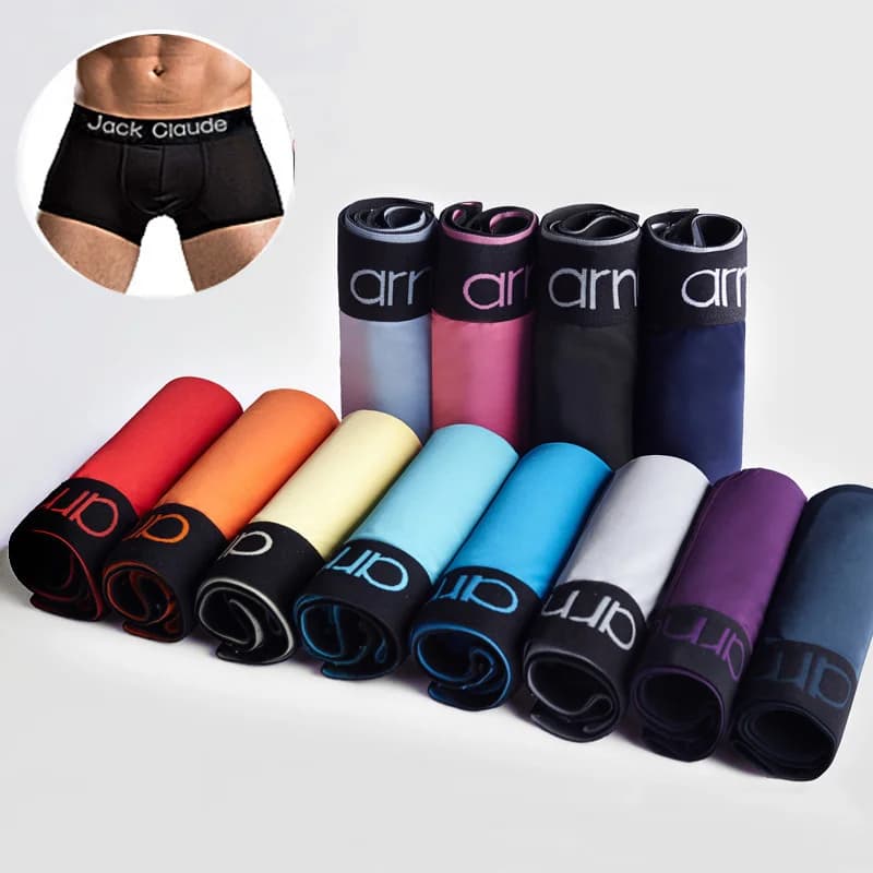 10 pièces/lot caleçons pour hommes Boxer hommes marque hommes Boxershorts doux Sexy Cueca Boxer hommes sous-vêtements mâle Jack Claude