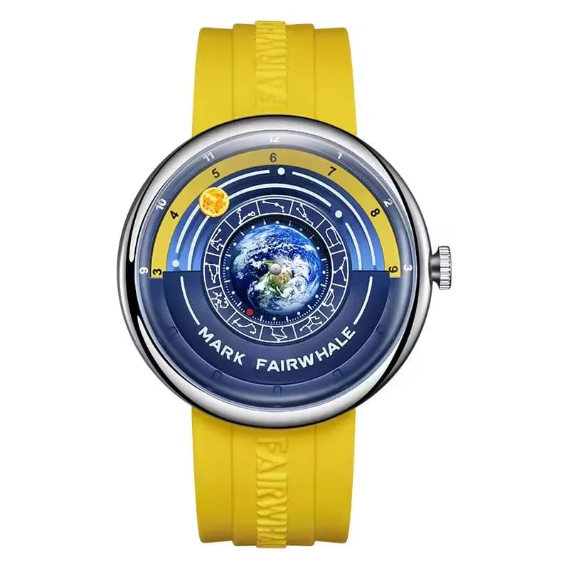 Mark Fairwhale 5700 montre à Quartz pour hommes Unique mode créative étanche planète pointeur Cool Silicone montre de luxe pour hommes reloj