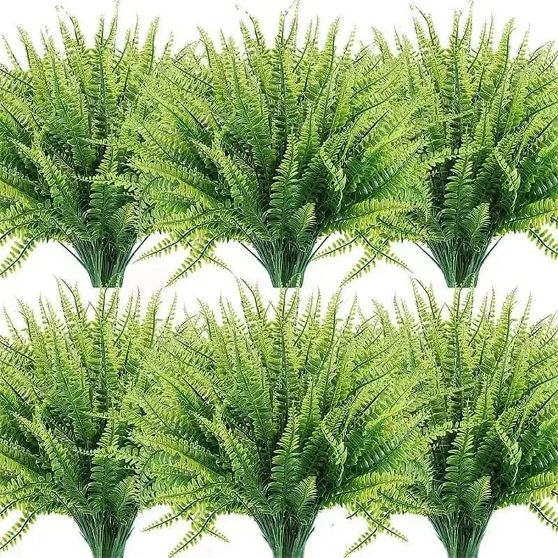 Plante de fougère de Boston artificielle résistante aux UV, 2-32 pièces, pour paniers suspendus, décoration de maison et de jardin de mariage,