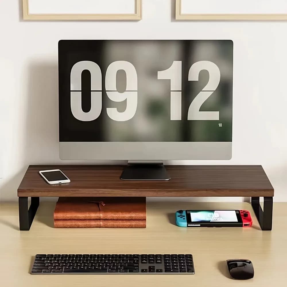 1 support de moniteur pour ordinateurs portables et ordinateurs de bureau - plate-forme élévatrice peu encombrante
