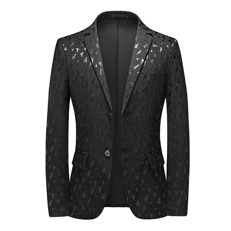 Costume Jacquard noir classique pour hommes, manteau d'affaires décontracté, mode hommes, robe de smoking de fête de mariage, blazer, hauts