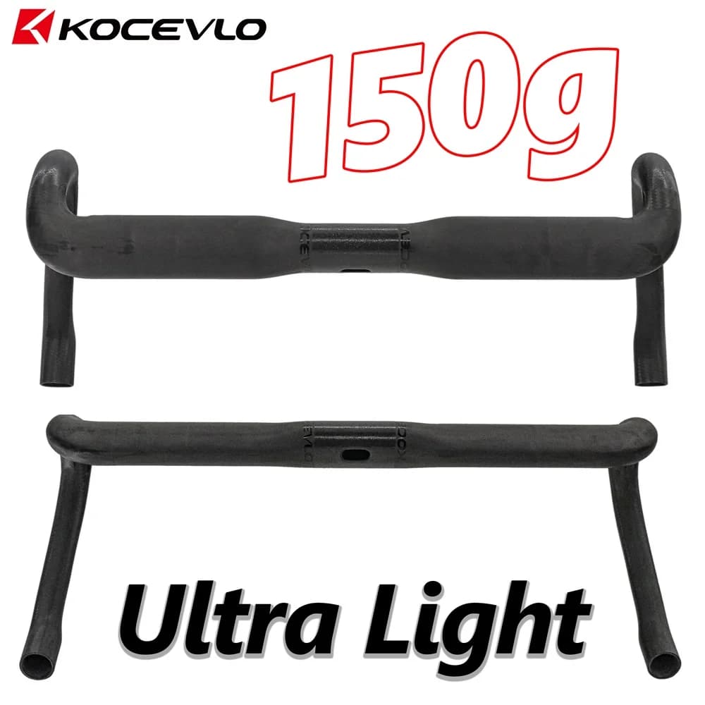 Kocevlo SL-Guidon de vélo de route en carbone ultra léger 150g, système de câblage interne compatible, 31.8mm