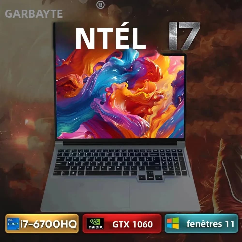 Ordinateur portable gamer 16 pouces Intel Core i7-6700HQ GTX 1060 6 Go IPS 1920*1200 16 Go/32 Go 256 Go-2 To SSD Windows 11 Pro