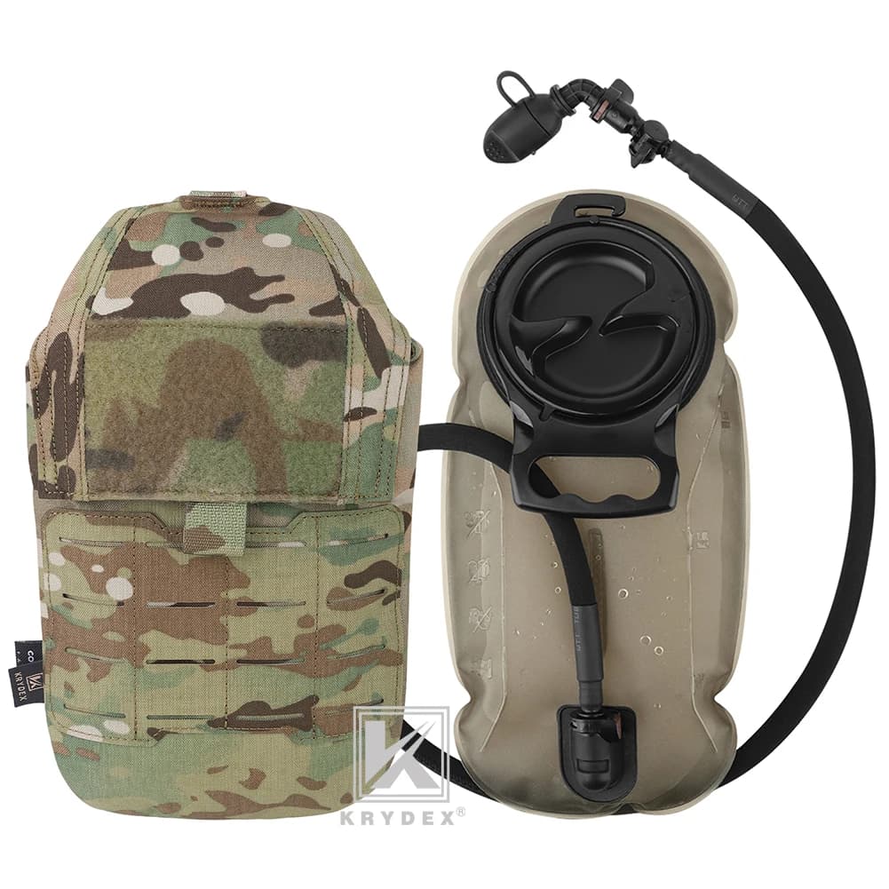 KRYDEX Tactical 1.5L 50oz Poche d'hydratation à faible profil, porte-hydratation MOLLE, sac à eau, accessoires de randonnée en plein air