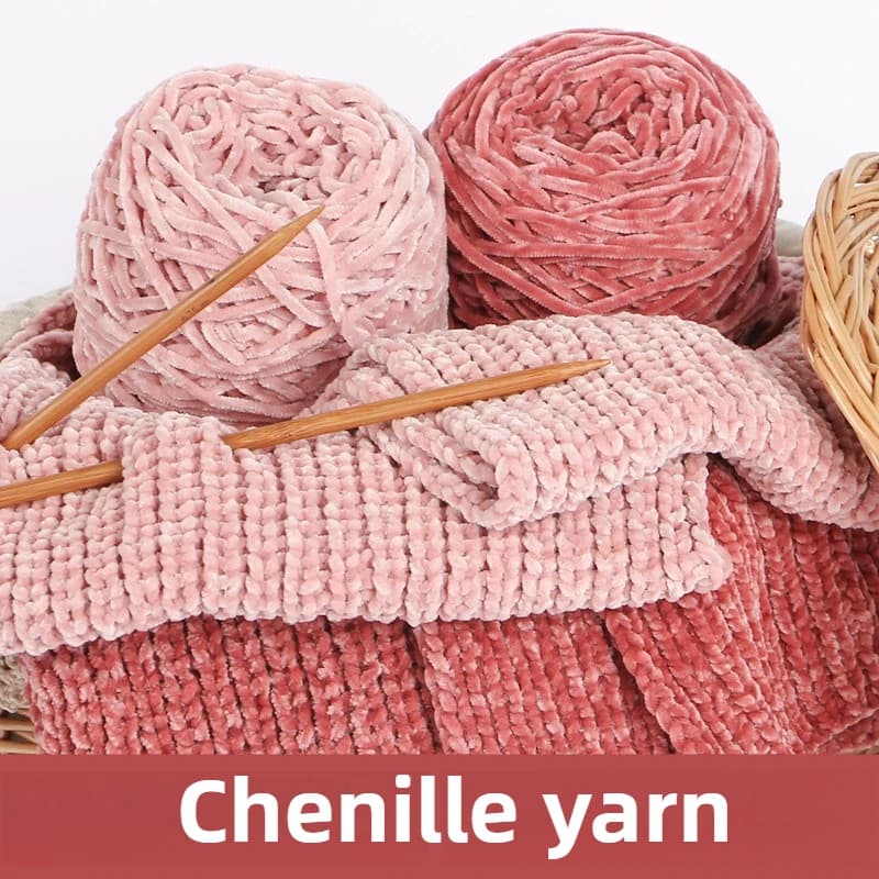Fil de Chenille Épais pour Chaussures à la Main, Chapeaux, Taies d'Oreiller, Écharpe, Crochet Uni, Brcorporelle, Bouffant, Chaud, Confortable,