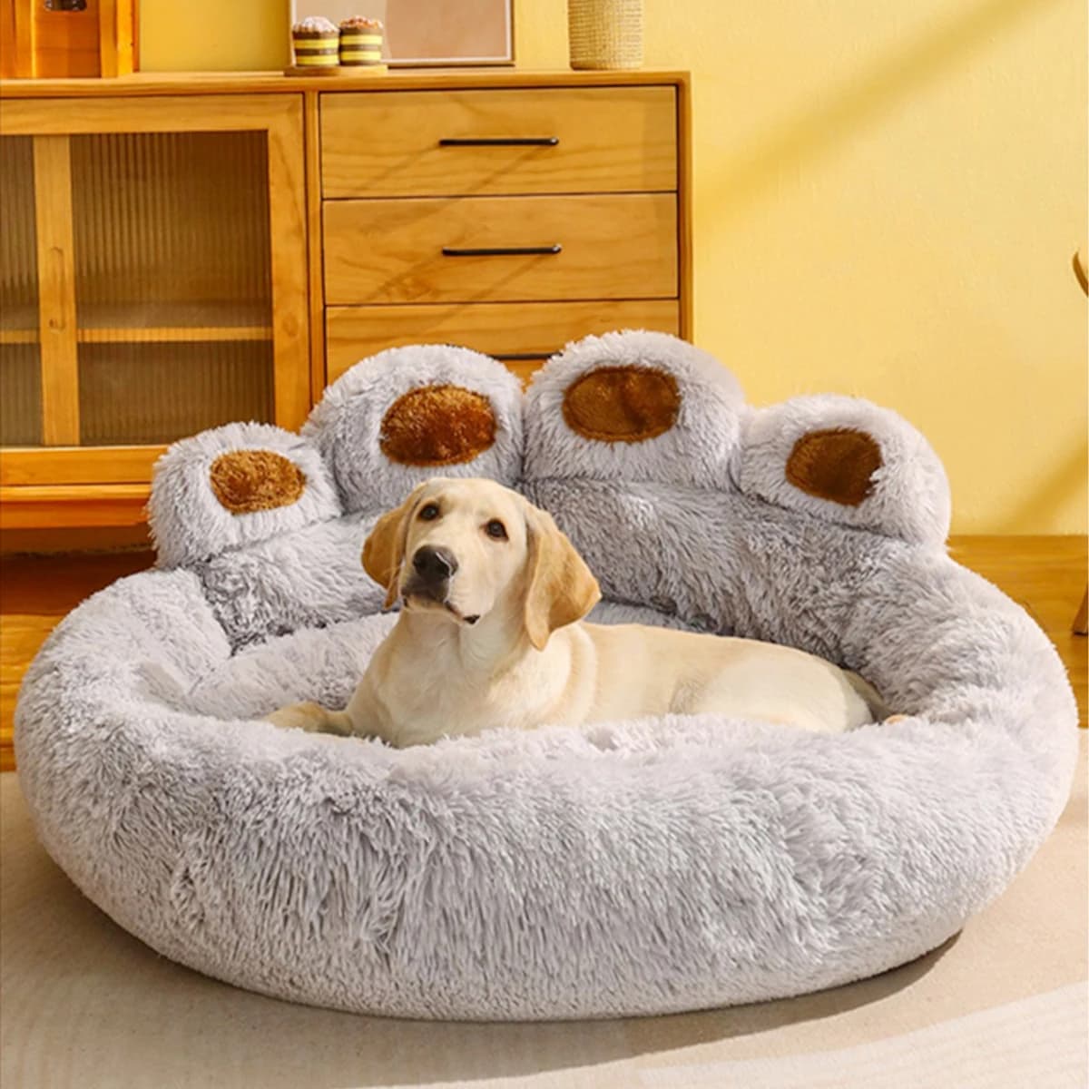 Canapé-lit pour petits chiens, accessoires chauds d'hiver, grand tapis de lit pour chiens, chenil en peluche, panier moyen, fournitures pour chiots