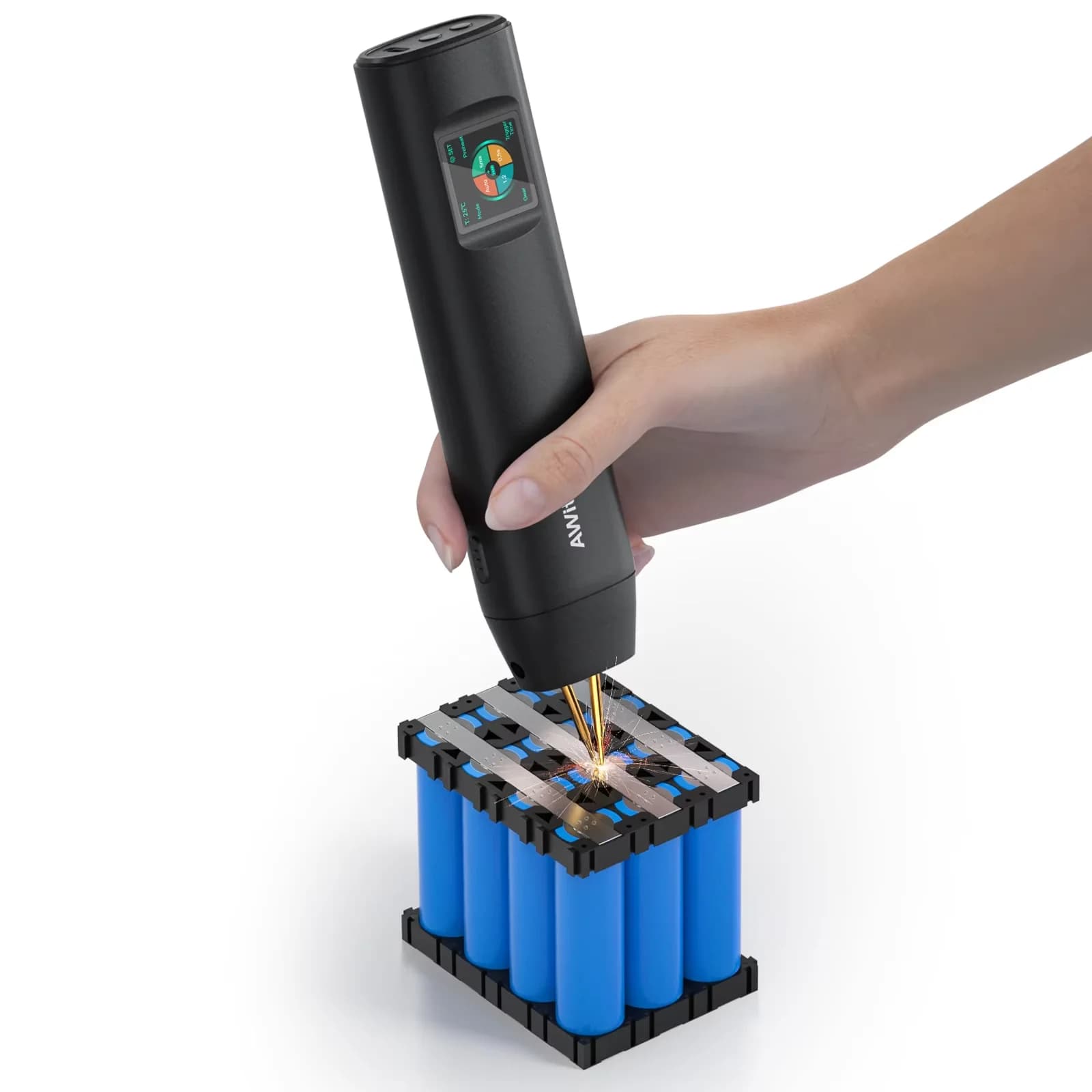 AWithZ H2 Soudeuse par points de précision à 90 vitesses |   Appareil portable pour batterie au lithium 18650/21700 et nickel pur |   Machine à