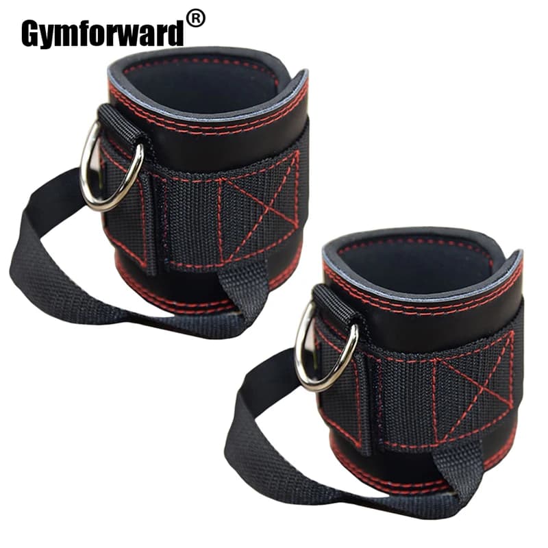 Bandes de résistance rembourrées pour l'entraînement physique, 2 pièces, Machine à câble, poignets aux chevilles, sangles de soutien des pieds,