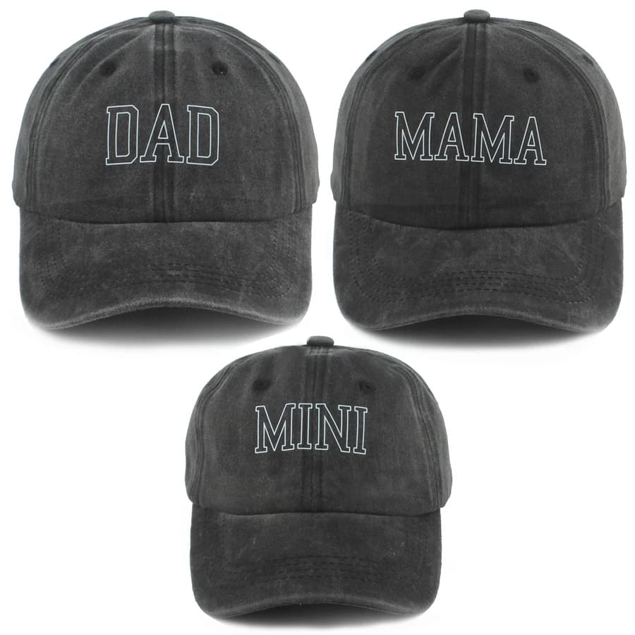 Nouveau papa maman MINI casquette de Baseball Protection solaire Parent enfants réglable voyage plage casquettes bébé lavé Denim coton chapeau 3