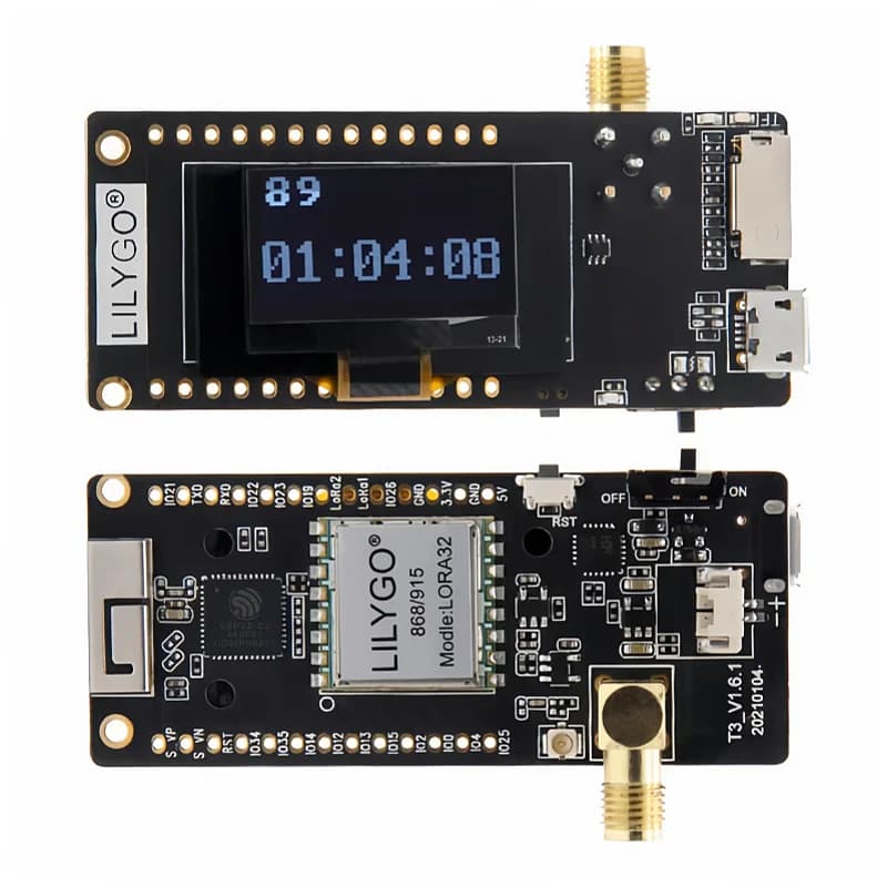 LILYGO ®   TTGO LoRa32 V2.1_1.6 Version 433/868/915Mhz ESP32 LoRa OLED 0.96 pouces carte SD Bluetooth WIFI Module sans fil ESP-32 SMA