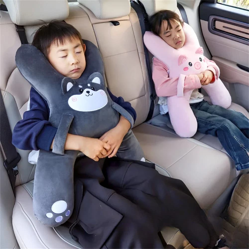 Oreiller de cou de voiture pour enfants avec ceinture de sécurité, aide au sommeil, empêche la tête penchée, siège arrière, confort de sommeil