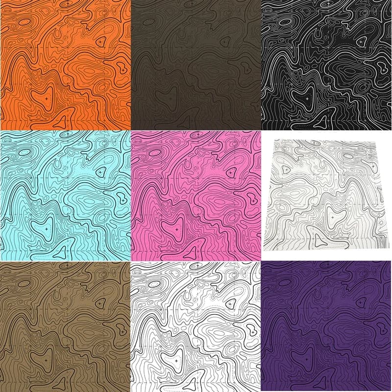 Plaque thermoplastique KYDEX en 13 couleurs et 8 tailles, camouflage topographique, pour étuis de couteaux, fourreaux et holster