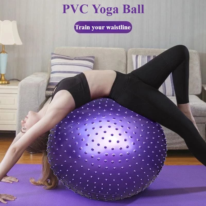 Balle de Yoga en PVC 55/65/75CM, Massage épais, antidéflagrant, grandes boules de Dragon, particules, balles d'équilibre, balle de sens pour