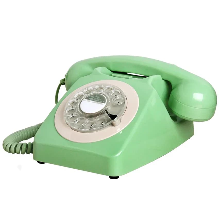 Téléphone fixe filaire de Style Vintage, téléphone domestique rétro à cadran rotatif à l'ancienne avec sonnerie mécanique et électronique