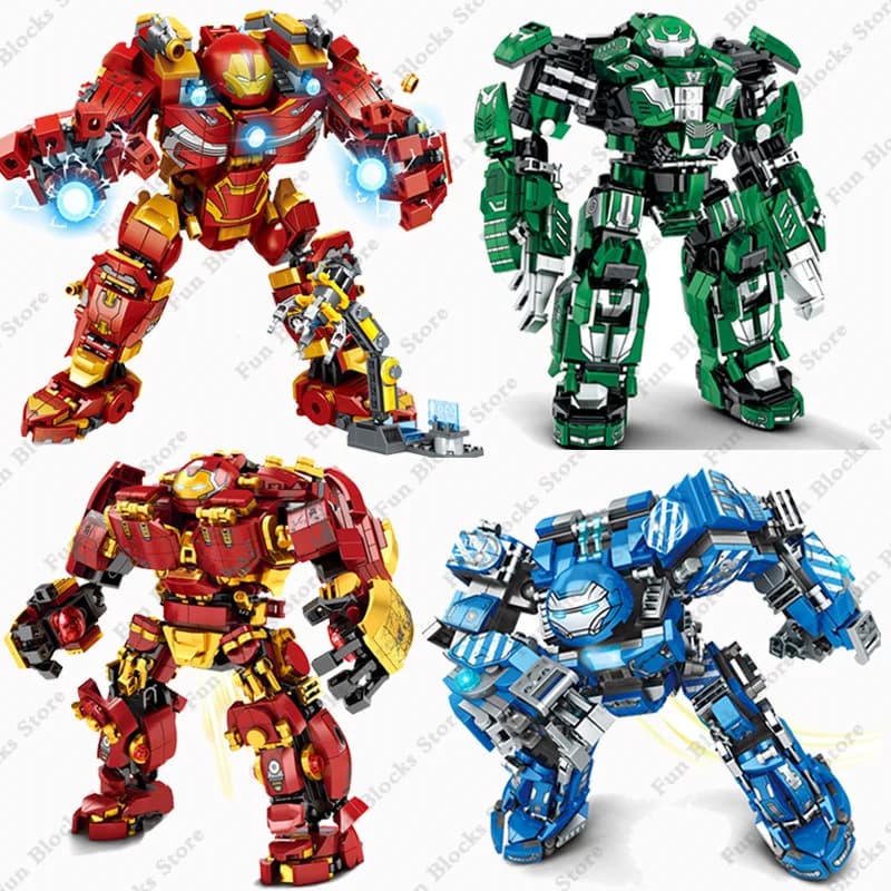Marvel modèle super-héros fer Hulkbuster guerre Machine blocs de construction Avenger Infinity film classique MOC enfants garçons jouets bricolage