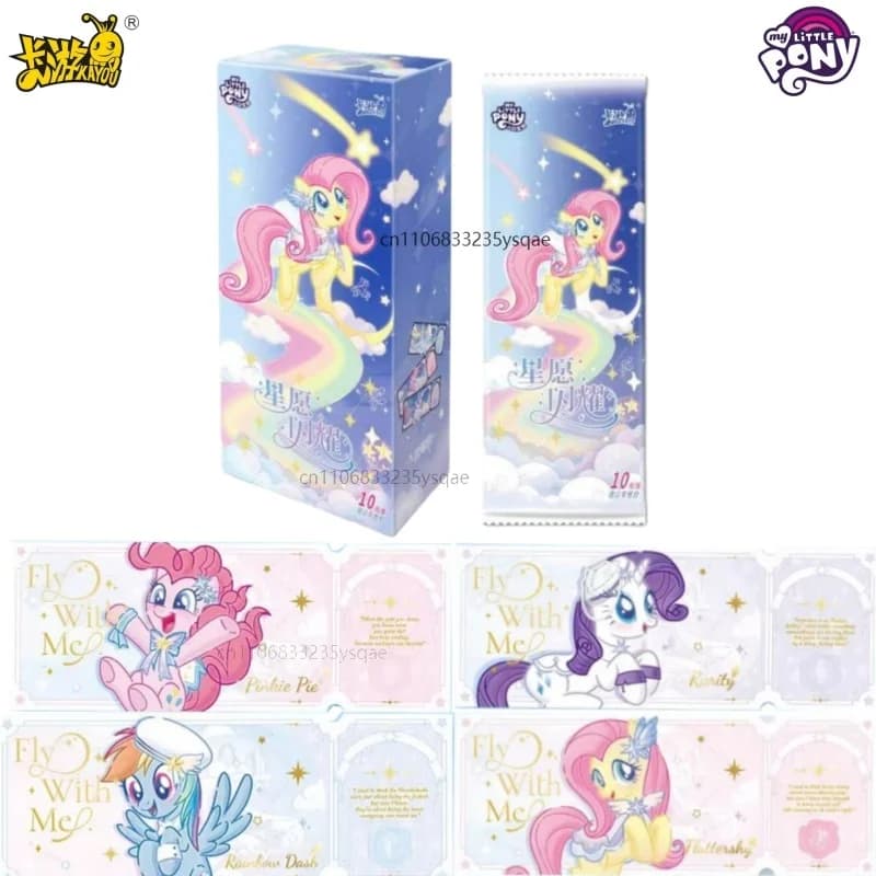 KAYOU véritable mon petit poney carte Laser billet l'étoile souhait de briller Animation dessin animé jeu Collection carte périphérique jouet