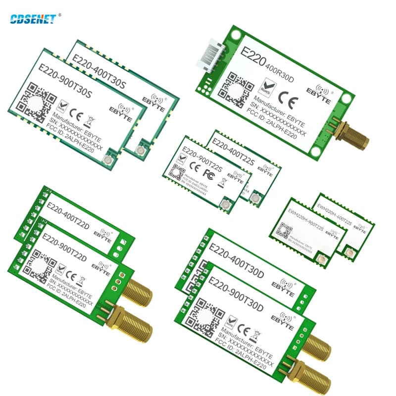 LLCC68 433/470/868/915MHz Module sans fil LoRa 20-30dBm 5-10km RSSI CDSENET E220-T clé de Communication réveil-air chien de garde