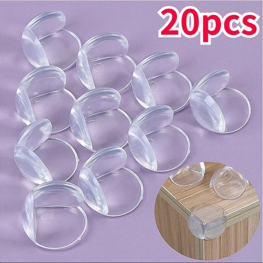 Protections d'angle de Table à l'épreuve des enfants, 16 pièces, protecteurs de bords sphériques transparents, sécurité pour enfants