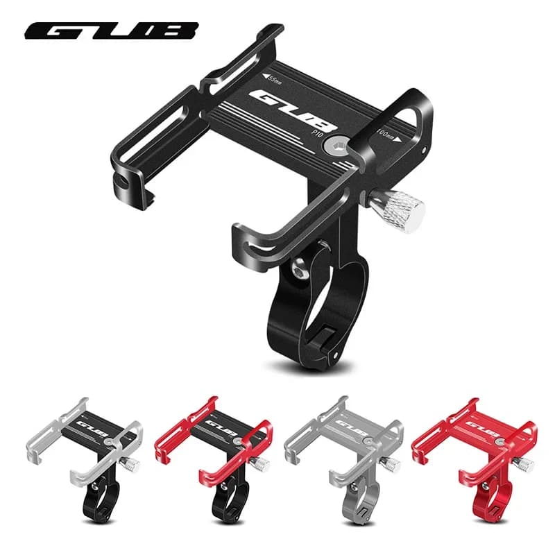 GUB P10 Support de téléphone de vélo Support en alliage d'aluminium Support de vélo de moto Support de guidon Clip pour 55-100mm