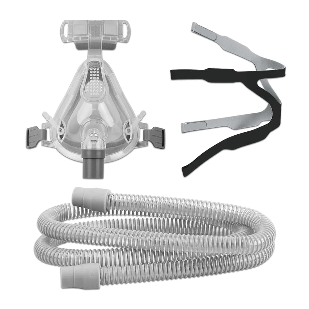 Masque facial complet universel pour CPAP, Anti-ronflement, apnée du sommeil, avec Tube de couvre-chef, diamètre intérieur, Machine automatique