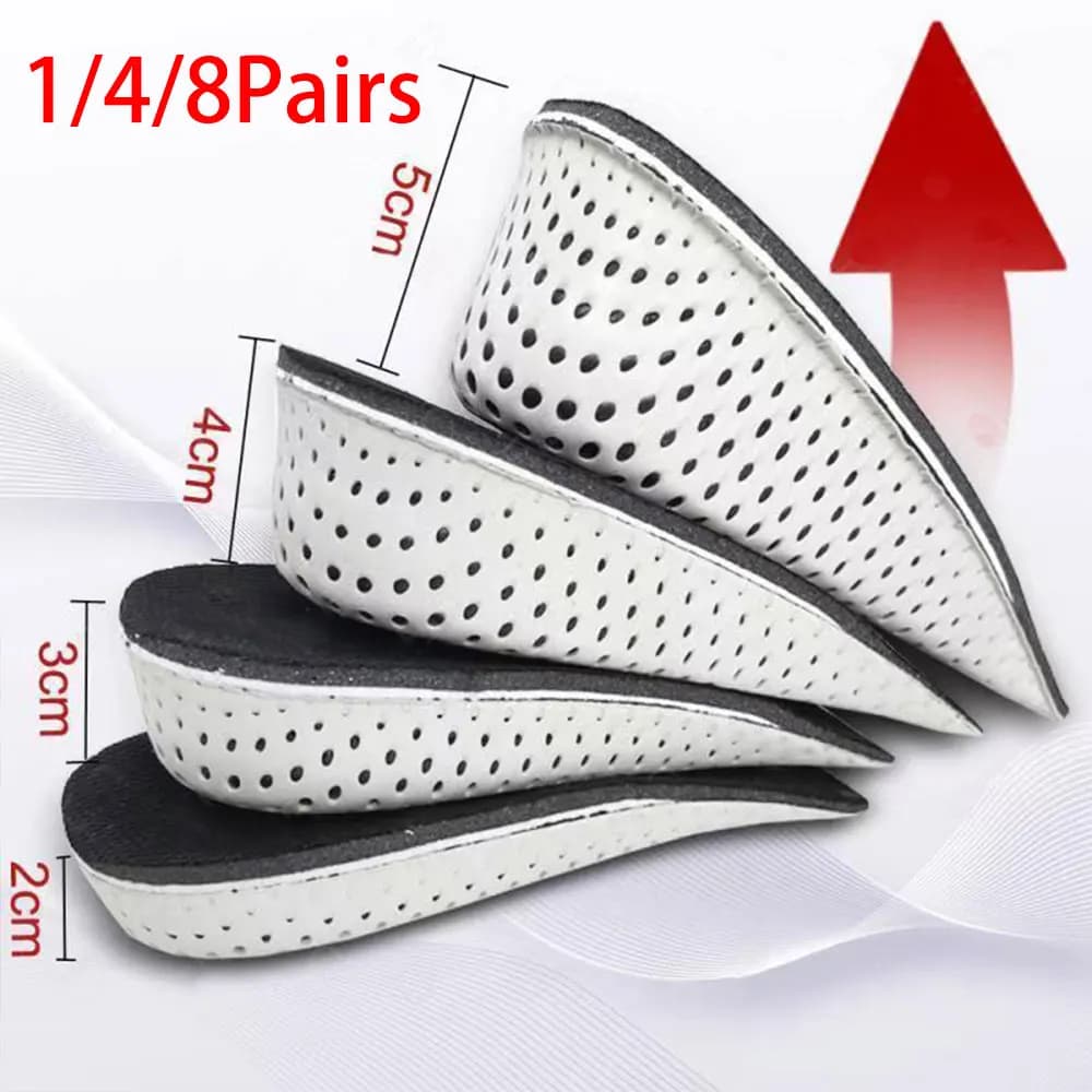 Semelles intérieures pour demi-chaussures, augmentation de la hauteur, coussin de Sport, mousse à mémoire de forme EVA, levage du talon, 2/3/4/5CM,