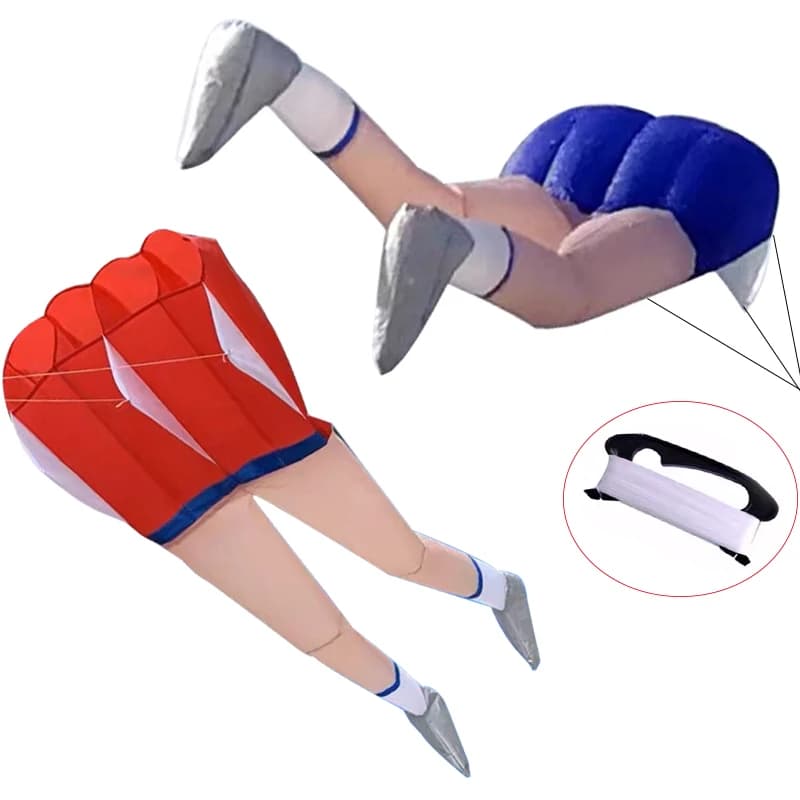 Cerf-volant souple 3D sans squelette à longues pattes, grand, haut de gamme, amusant, créatif, original, pour le vol en extérieur, parent-enfant