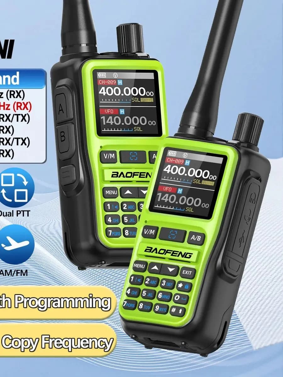 BAOFENG UV-5R Mini talkie-walkie multi-bande | Programmation Bluetooth, fréquence de copie sans fil | Radio amateur Portable longue portée 999CH