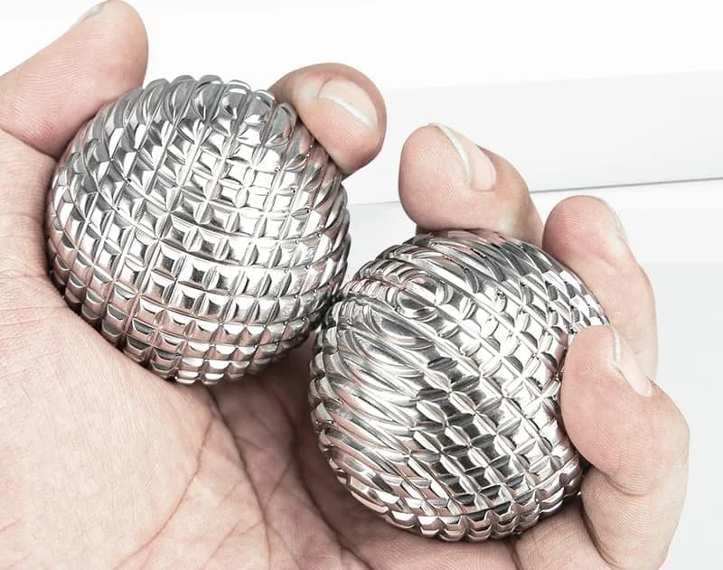 Ballon de fitness en acier inoxydable 304, en noyer massif, pour les joueurs de soins de santé d'âge moyen et en titane, valide