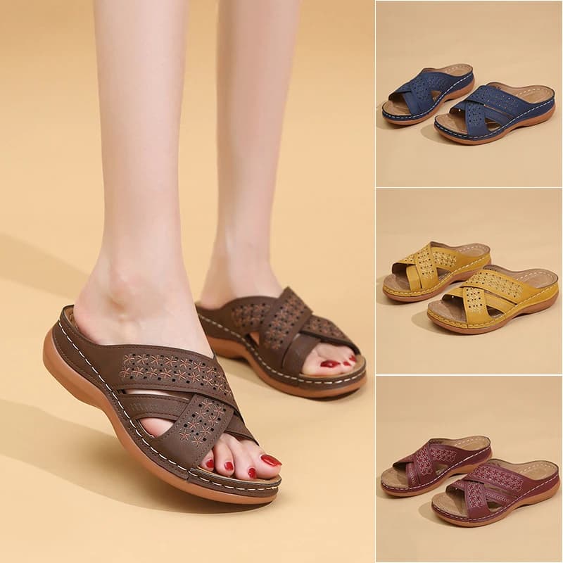 Sandales plates d'été pour femmes, tongs, chaussures de plage pour femmes, chaussures de maison, chaussures féminines pour un usage quotidien ﻿