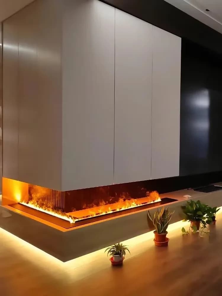 Cheminée à vapeur d'eau intelligente, effet de flamme 3D, contrôle Tuya APP, cheminée de décoration intérieure moderne, économie d'énergie,
