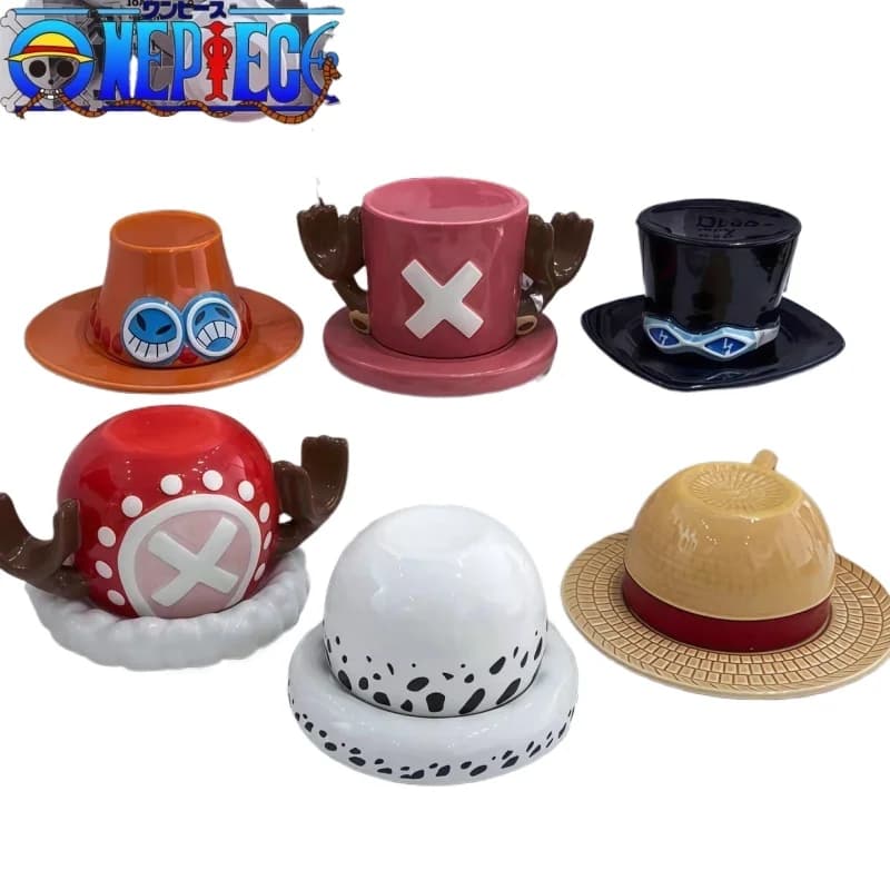 Nouvelle tasse chaude une pièce tasse d'eau Chopper noël Ver. D.Law trois frères chapeau en forme de tasse à café Anime Ace Sabo jouets en