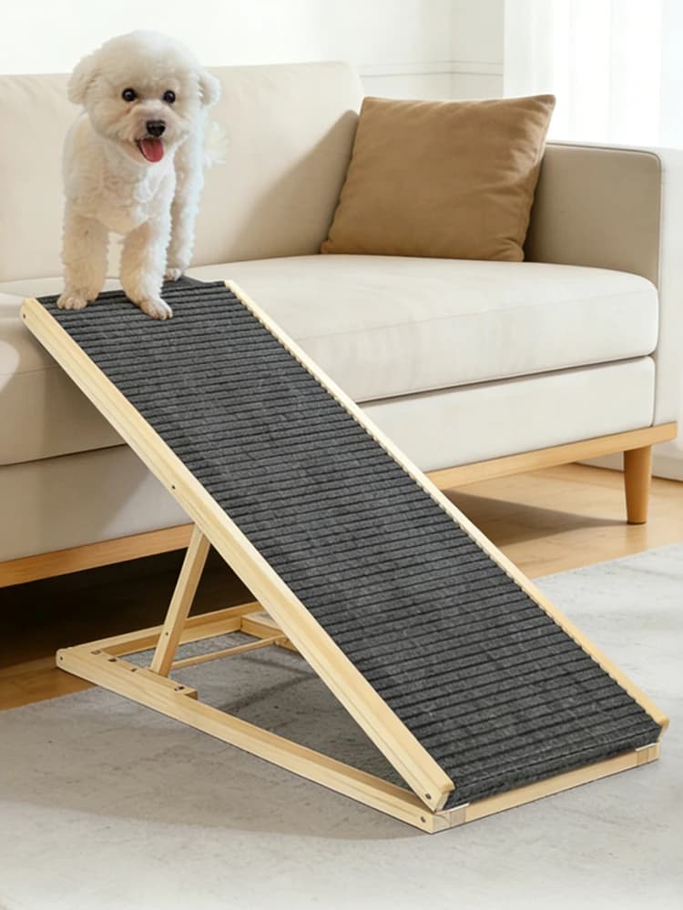 Rampe pliable réglable pour chien, escalier en bois pour animaux de compagnie (chiens et chats) pour canapé, lit, voiture, surface antidérapante,